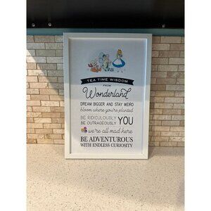 Disney Alice in Wonderland Tea Time Wisdom Framed Wall Decor - Charming A